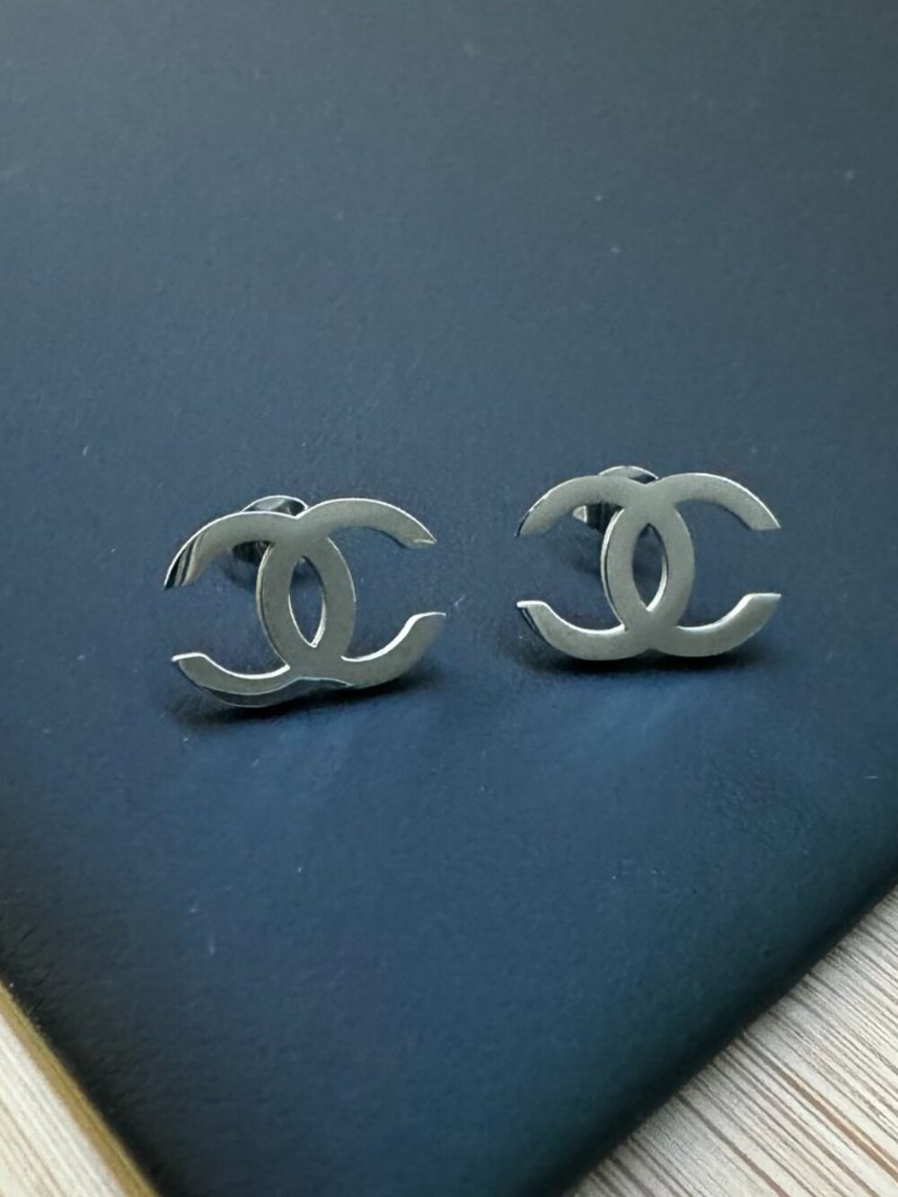 Vintage Silver Earrings - CC Earrings - Silver Earrings / Silver Studs - Y2K